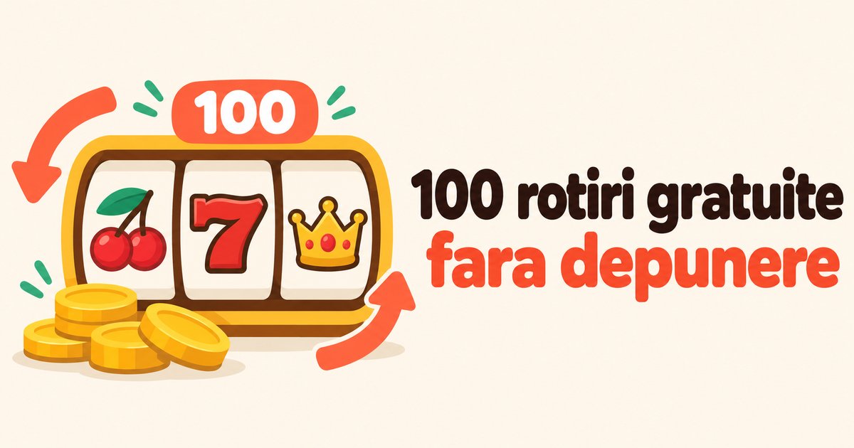 100 rotiri gratuite fara depunere: role de slot cu sageti de rotire si monede