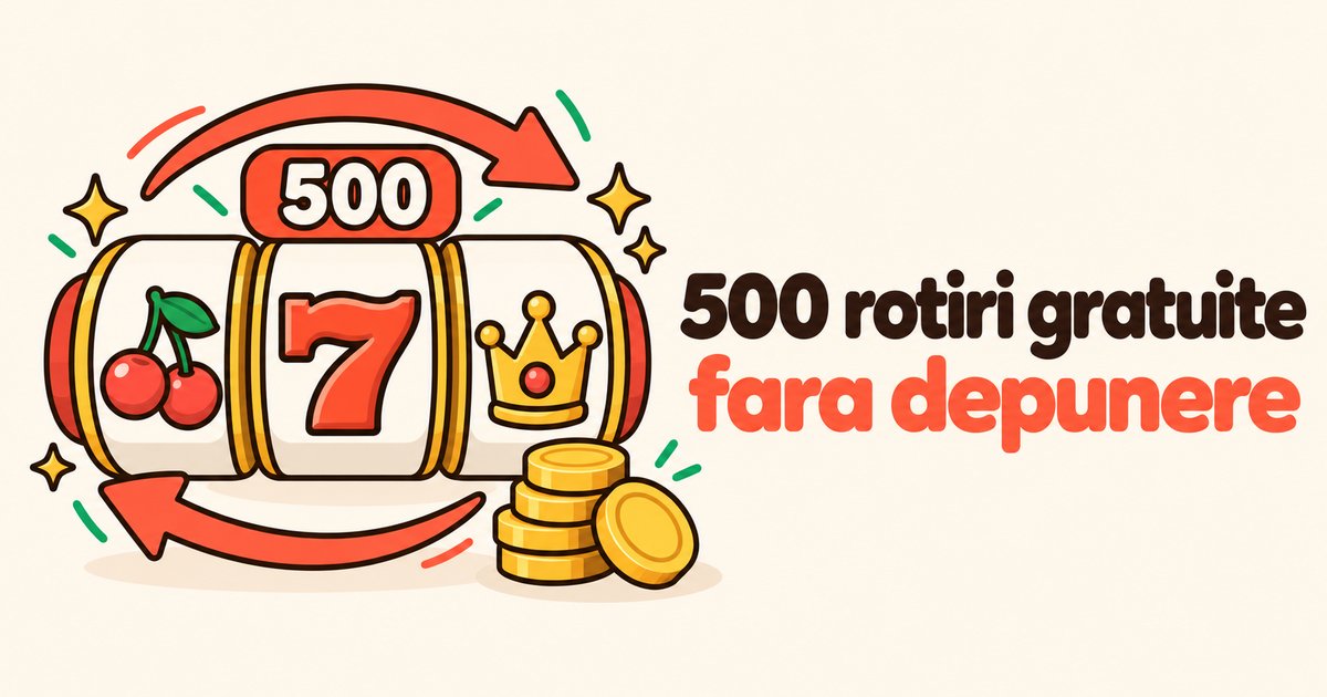 500 rotiri gratuite fara depunere: role de slot cu sageti de rotire si monede